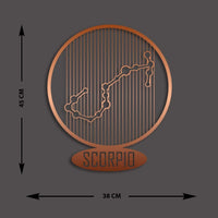 Decorazione in Metallo Oroscopo Scorpione 7, Rame, Metallo, 38x0,15x45 cm, EPIKASA