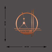 Decorazione in Metallo Oroscopo Cancro 10, Rame, Metallo, 40x0,15x40 cm cm, EPIKASA