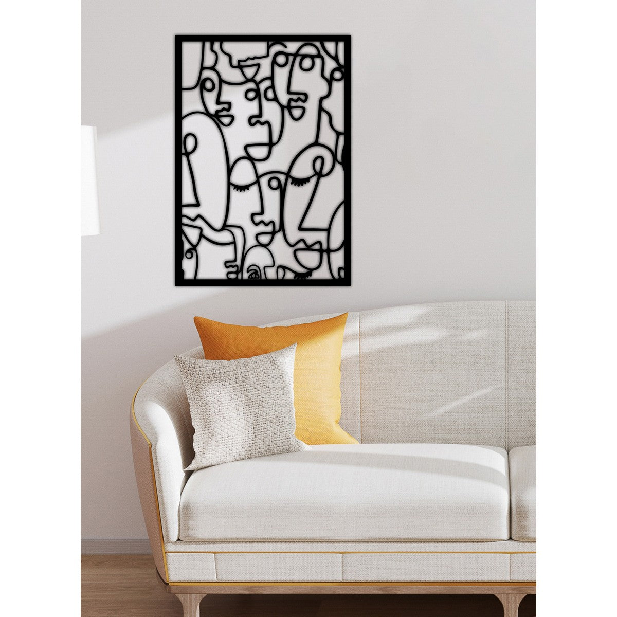 Decorazione in Metallo Picasso, Nero, Metallo, 51x0,15x72 cm, EPIKASA