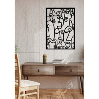 Decorazione in Metallo Picasso, Nero, Metallo, 51x0,15x72 cm, EPIKASA