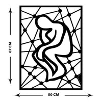 Decorazione in Metallo Solitudine, Nero, Metallo, 50x0,15x67 cm, EPIKASA