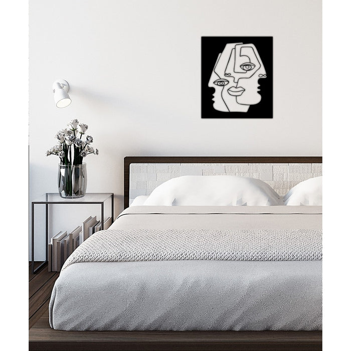 Decorazione in Metallo Picasso 1, Nero, Metallo, 55x0,15x63 cm, EPIKASA