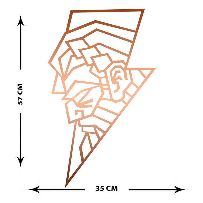 Decorazione in Metallo Zeus 1, Rame, Metallo, 35x0,15x58 cm, EPIKASA