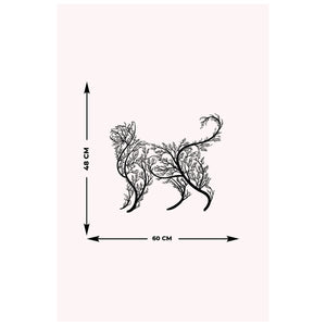 Decorazione in Metallo Gatto 18, Nero, Metallo, 60x0,15x48 cm, EPIKASA