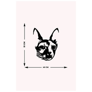 Decorazione in Metallo Gatto 42, Nero, Metallo, 40x0,15x51 cm, EPIKASA