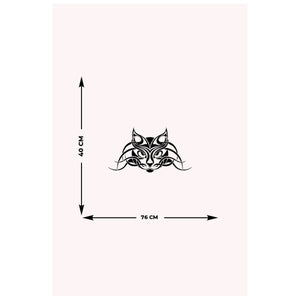 Decorazione in Metallo Gatto 82, Nero, Metallo, 76x0,15x40 cm cm, EPIKASA