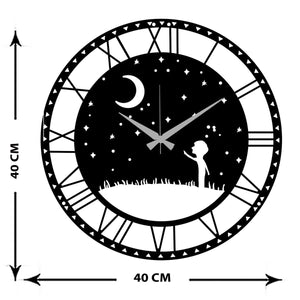 Orologio da Parete Piccolo Principe, Nero, Metallo, 40x0,15x40 cm cm, EPIKASA