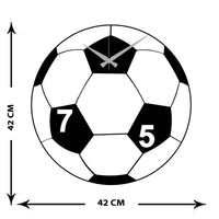 Orologio da Parete Calcio, Nero, Metallo, 42x0,15x42 cm, EPIKASA