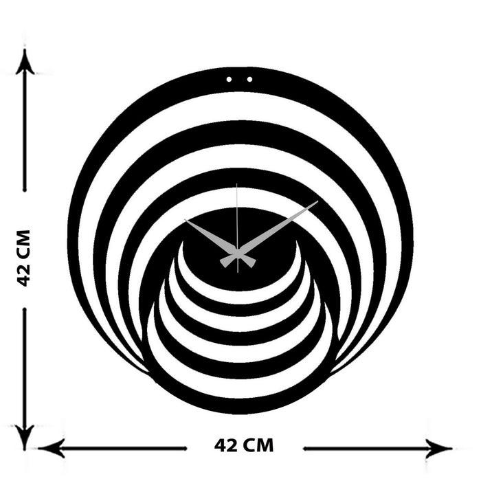 Orologio da Parete Geometrico 34, Nero, Metallo, 42x0,15x42 cm, EPIKASA