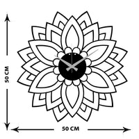 Orologio da Parete Fiore 3, Nero, Metallo, 50x0,15x50 cm, EPIKASA