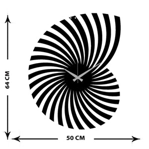 Orologio da Parete Geometrico 46, Nero, Metallo, 50x0,15x64 cm, EPIKASA