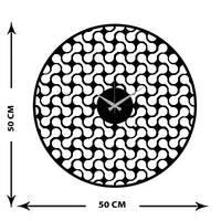 Orologio da Parete Geometrico 49, Nero, Metallo, 48x0,15x48 cm, EPIKASA