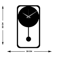 Orologio da Parete Essenziale 5, Nero, Metallo, 30x0,15x55 cm, EPIKASA