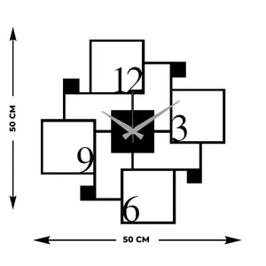 Orologio da Parete Numeri 27, Nero, Metallo, 50x0,15x50 cm, EPIKASA