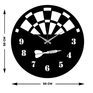 Orologio da Parete Freccette, Nero, Metallo, 50x0,15x50 cm, EPIKASA