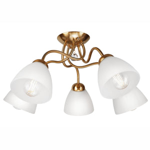 Lampada a Soffitto  Miranda, Bronzo, Metallo, 31x60x60 cm, EPIKASA