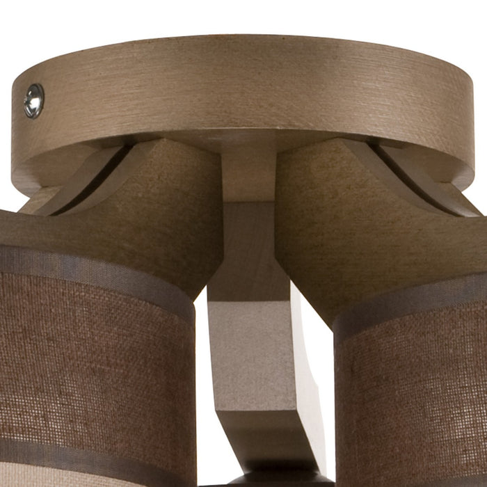 Lampada a Soffitto Andrea, Marrone, Legno, 23x43x43 cm, EPIKASA