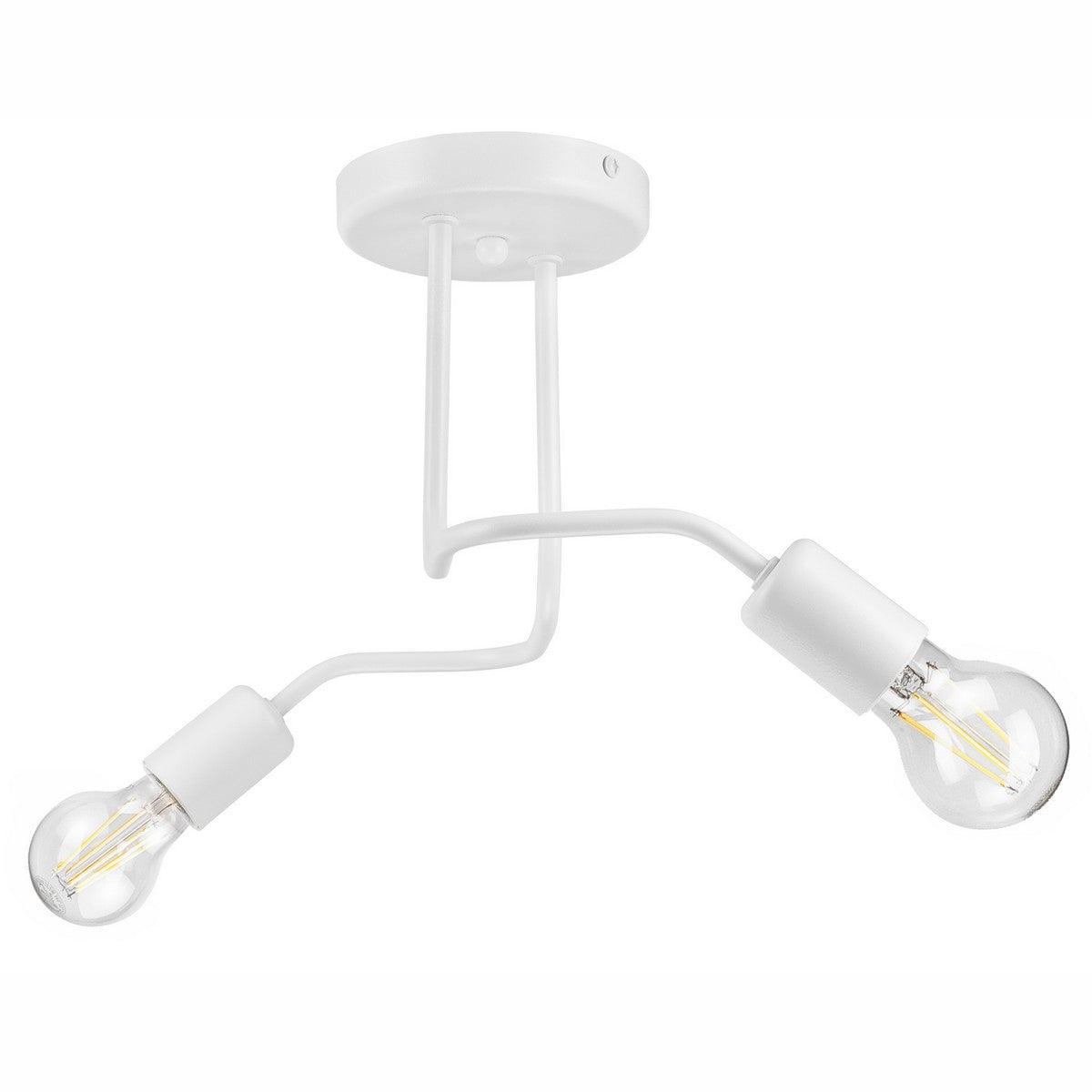 Lampada a Soffitto Charlie, Bianco, Metallo, 26x45x32 cm, EPIKASA