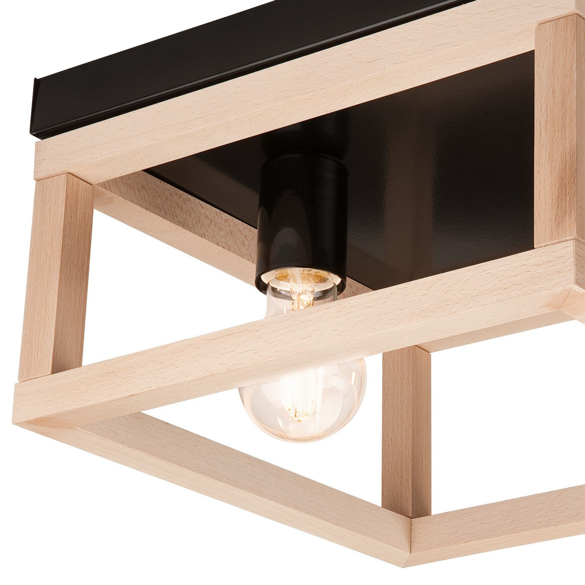 Lampada a Soffitto Villy, Marrone, Metallo, 16,5x30x30 cm, EPIKASA