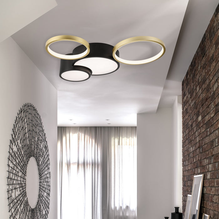 Lampada a Soffitto Alize, Nero, Metallo, 9,5x60x60 cm, EPIKASA