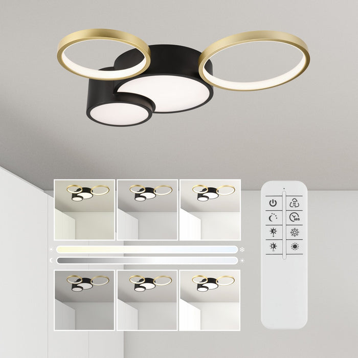 Lampada a Soffitto Alize, Nero, Metallo, 9,5x60x60 cm, EPIKASA