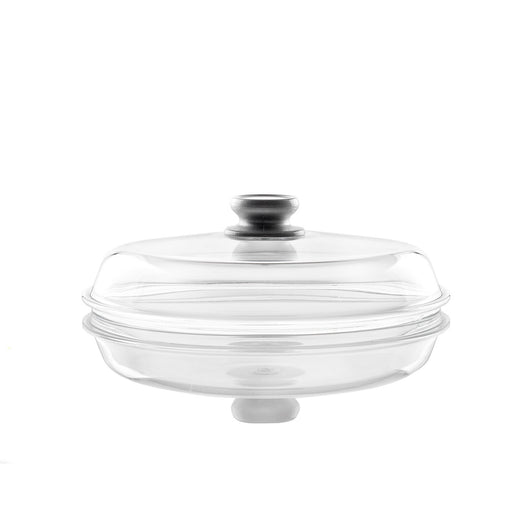 Coperchio Les Accessoires, Argento, Vetro Borosilicato, 20x20x3 cm, Risoli'