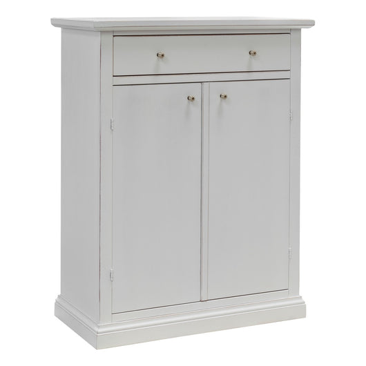 Scarpiera Luisa, Bianco, Legno, 88x41x108 cm, EPIKASA