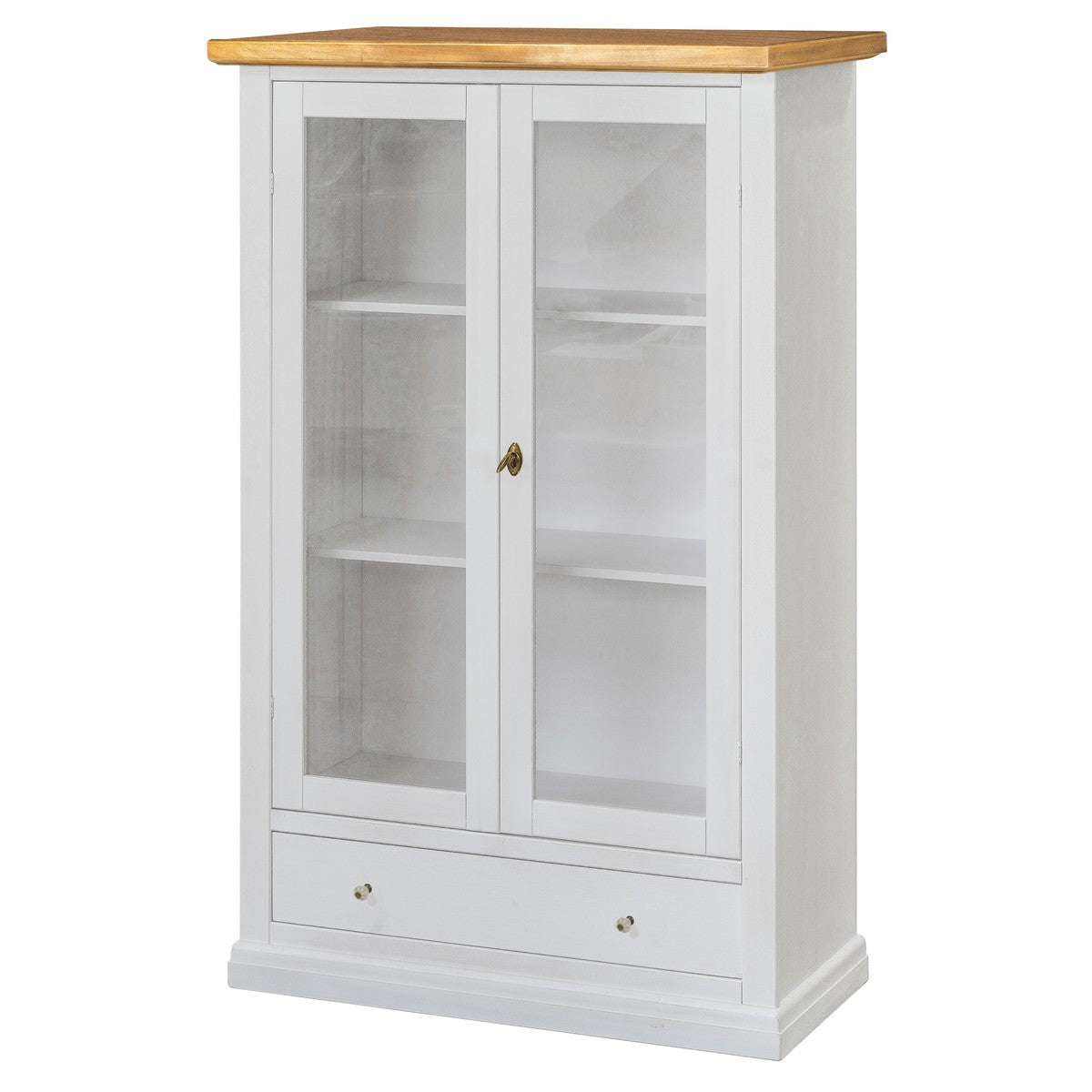 Vetrinetta Luisa, Bianco, Legno, 88x40x136 cm, EPIKASA