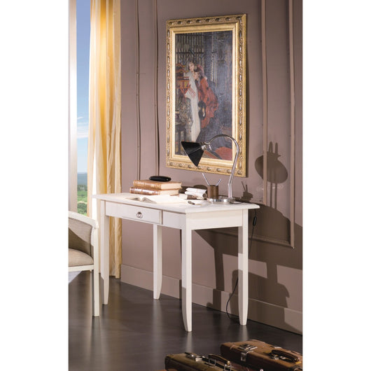 Tavolo Consolle Luisa, Bianco, Legno, 99x61x76 cm, EPIKASA