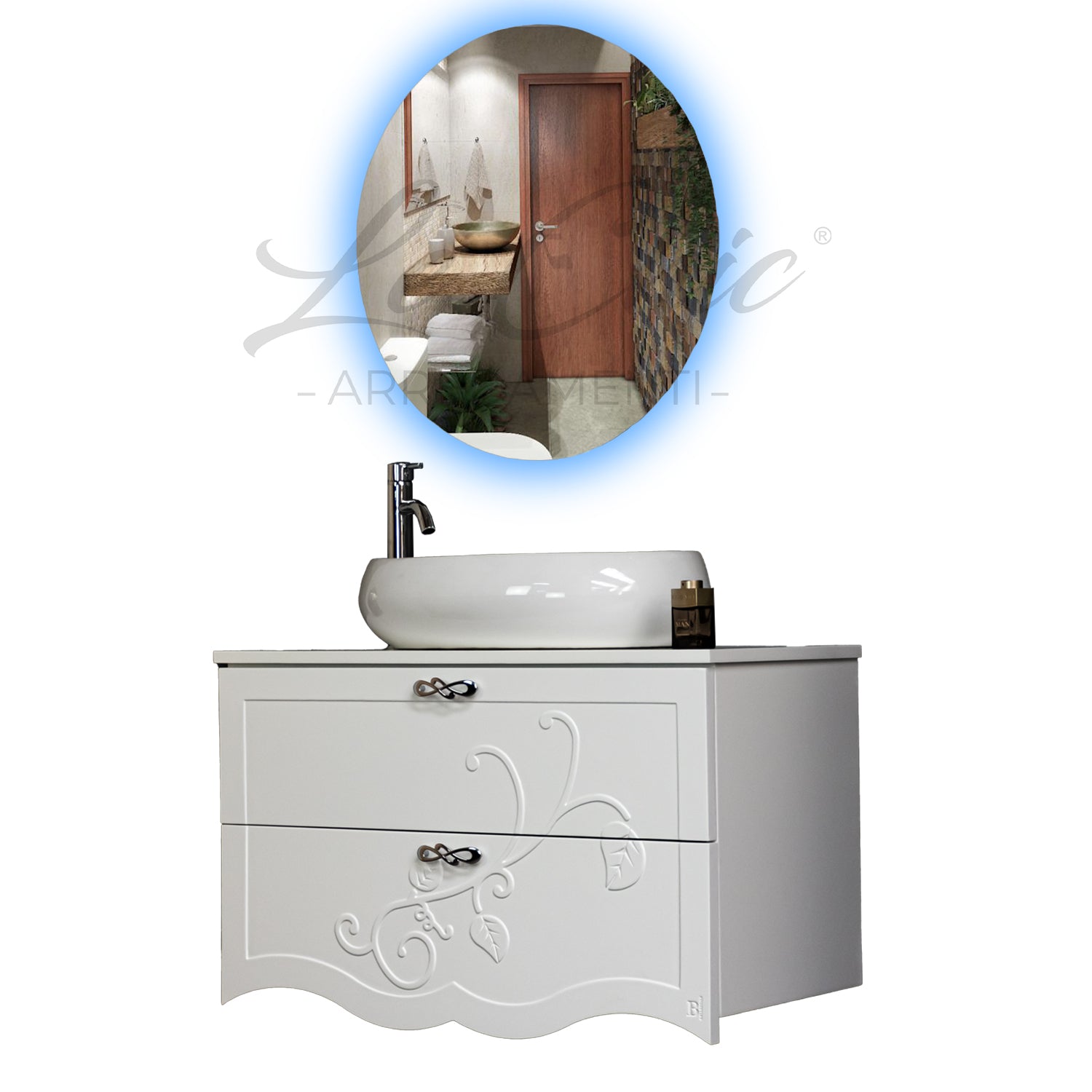 Mobile bagno moderno pantografato - 80x46