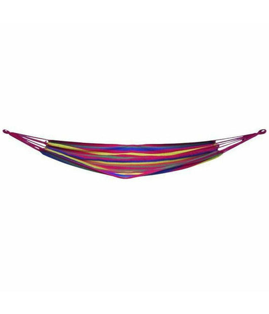 Amaca Da Giardino Singola In Tessuto Cotone Relax Campeggio 200x80cm Multicolore         