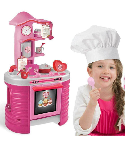 Amore Mio Cucina Giocattolo Per Bambini 80cm Con Accessori Gioco E Ricettte         