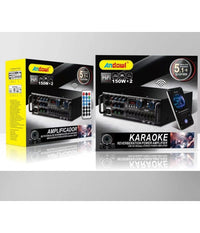 Amplificatore Q-gf999 Professionale Audio 2x150w Karaoke Fm Bluetooth 5.1 Mp3 Usb         