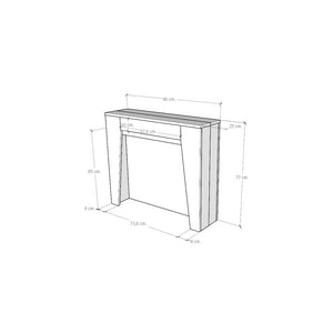 Consolle allungabile 90x25/211 cm Anea Quercia Natura allunghe interne 