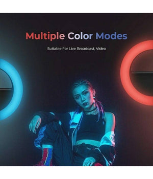 Anello Luminoso A Led Per Selfie Rgb Multicolore Light Ring Ricaricabile         