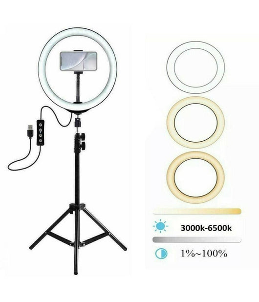 Anello Luminoso Studio Fotografico Selfie Ring Light Tiktok Youtube Treppiedi         