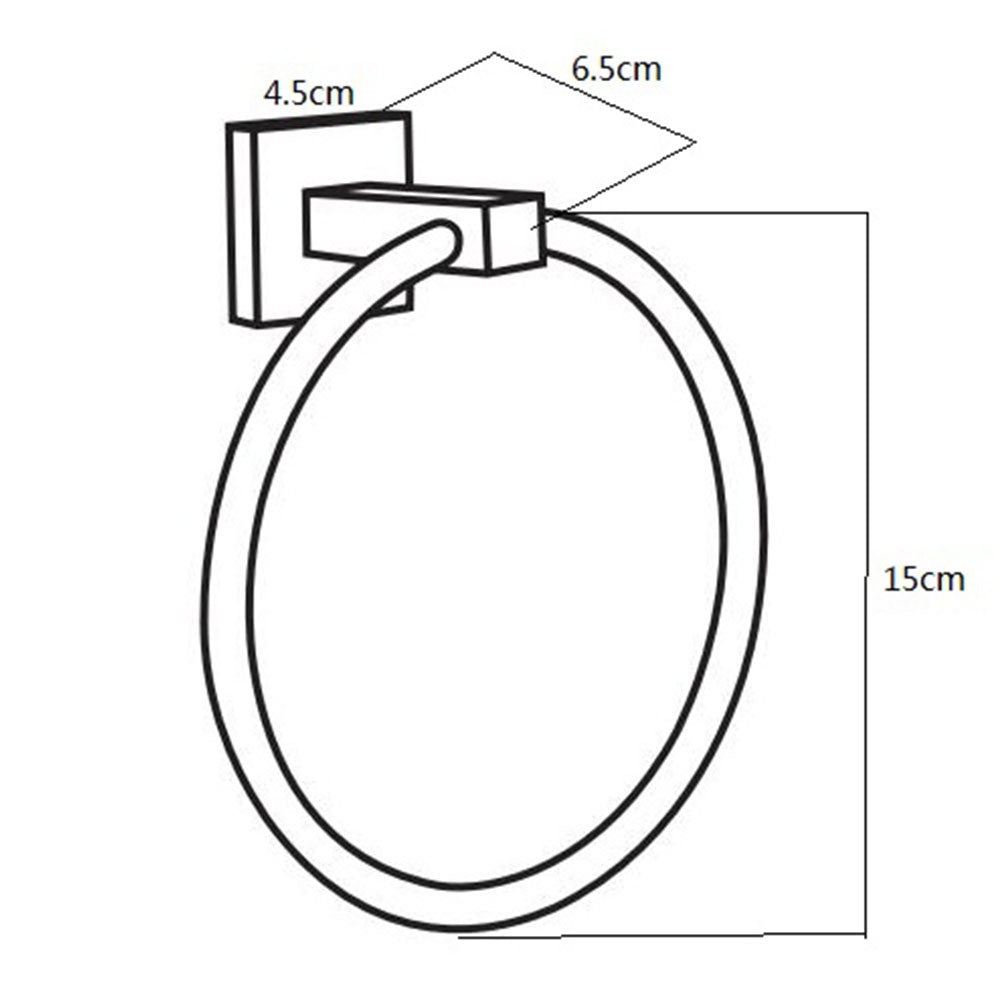 Anello Portasalviette Cromato a Parete Diametro 15 cm