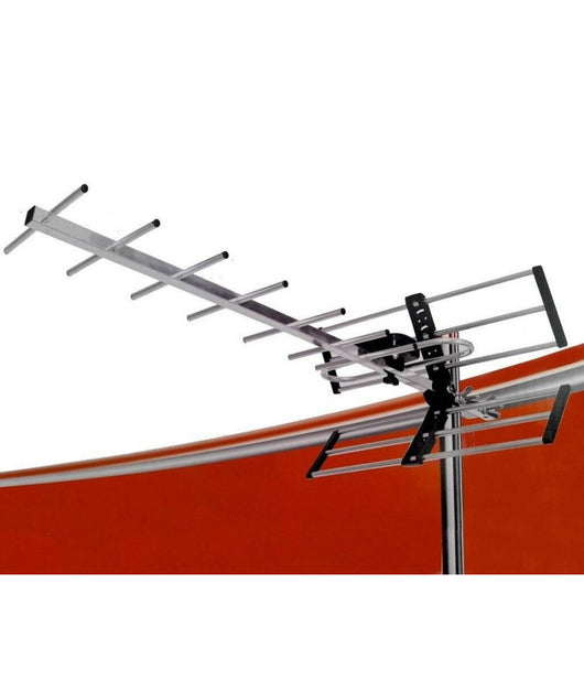 Antenna Tv Uhf Dvb-t Dvb-t2 Digitale Esterno Amplificata Hdtv Lte 38dbi Wc-237b         