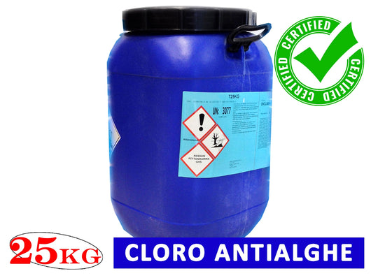 Antialghe per Acqua Piscina 25KG ALGHICIDA ALGAFREE Pulizia e Trattamento