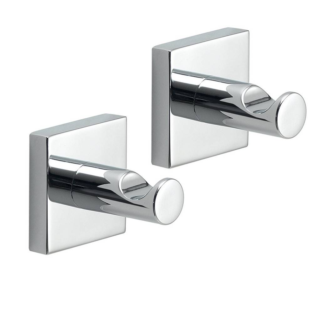 Appendiabiti a muro GEDY linea Fuji set 2 ganci Cromato - Grohe