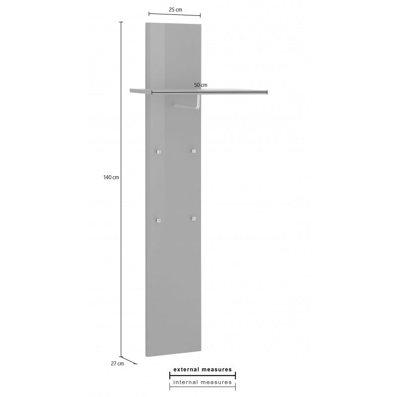 Appendiabito Magic 50X147X27 Colore Bianco Lucido