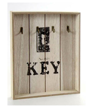 Appendino Porta Chiavi Parete Key Con Ganci In Legno 24x4x30cm Decori Ass 762338         