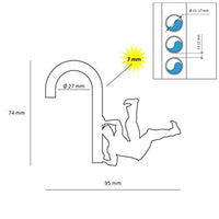 Appendino Universale per Termoarredo colore azzurro in Plastica