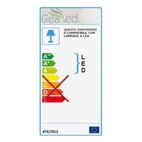 Applique alluminio gea led shin b ges914 gu10 led ip44 lampada parete biemissione moderno