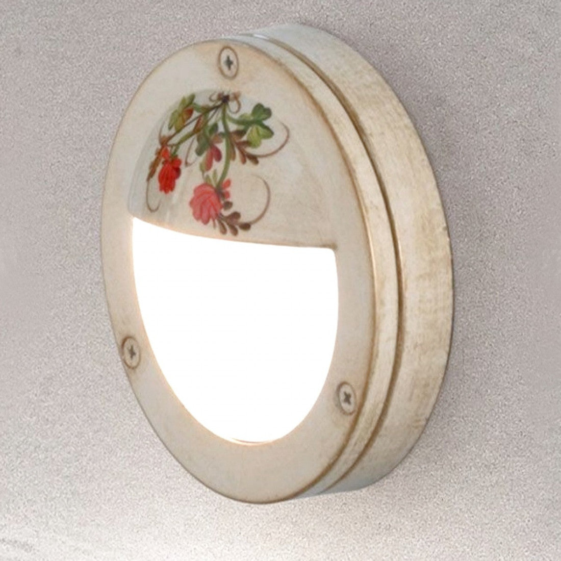 Applique classico ferroluce brindisi a500 ap g9 led alluminio lampada parete, finitura metallo con decoro