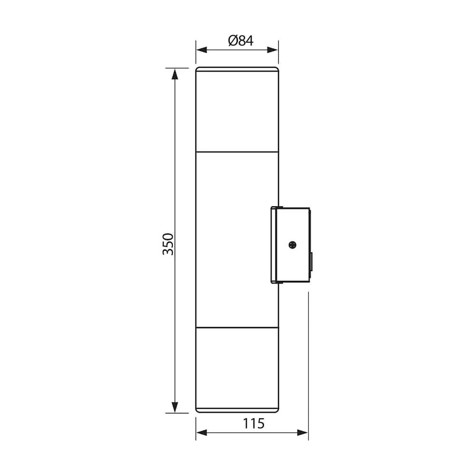 KYOTO W Applique LED impermeabile E27 doppia lampada intercambiabile luce parete muro esterni giardino porticati 230V