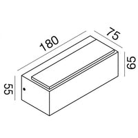 Applique esterno gea led nox led ip65 ges962 lampada parete biemissione classica