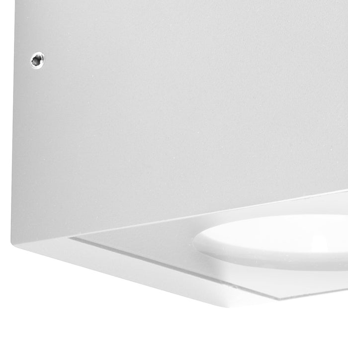 Applique gea led ges1090 led ip65 bianco lampada parete moderna sterno, tonalità luce 3000°k (luce calda)