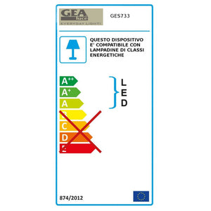 Applique gea led stele up ges733 e27 led ip44 alluminio antracite lampada parete moderna esterno