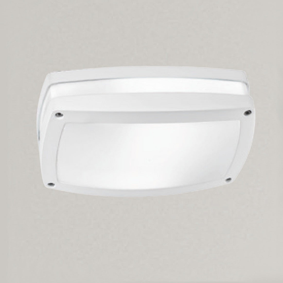 Applique gea led ura q ges303 ges301 led ip54 lampada soffitto parete rettangolare moderna alluminio e27, finitura